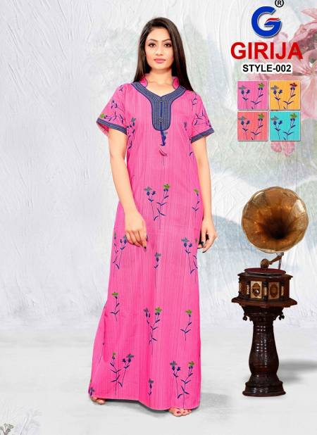 Girjia 3 Nighty Letest Fancy Designer Printed Western Night suits Collection